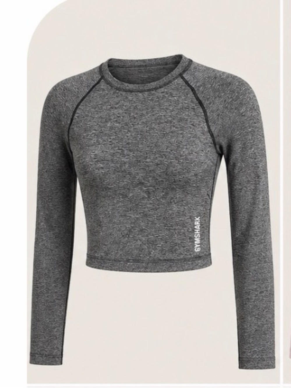 Gymshark Charcoal Gray Cropped Sweatshirt